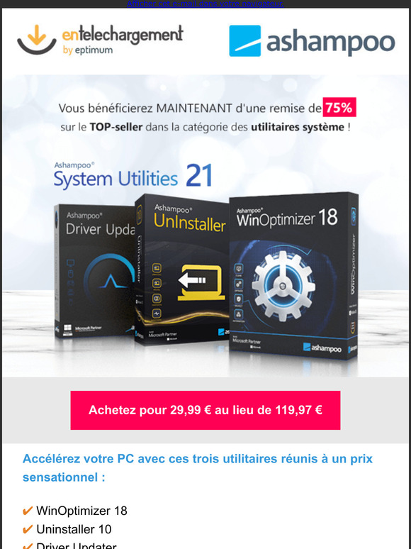 Rparez, optimisez et scurisez votre PC avec Ashampoo System Utilities 21