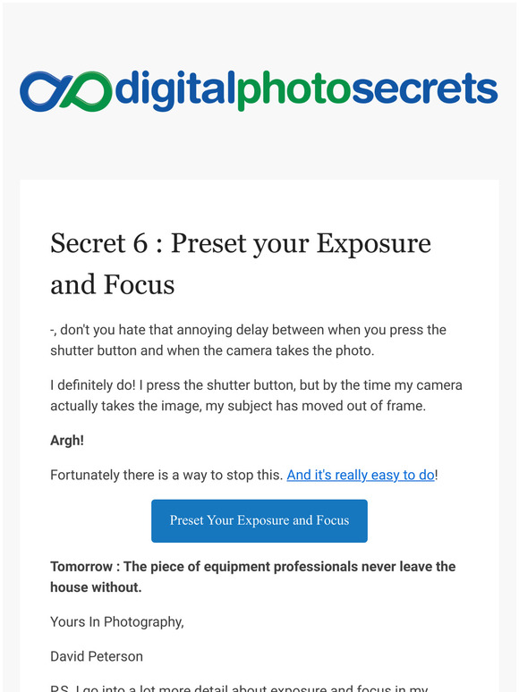 [Photo Secrets] -your Digital Photography Secret #6