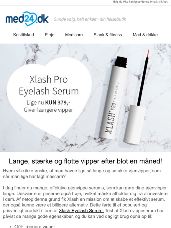 Xlash styrker dine vipper, bryn og lber