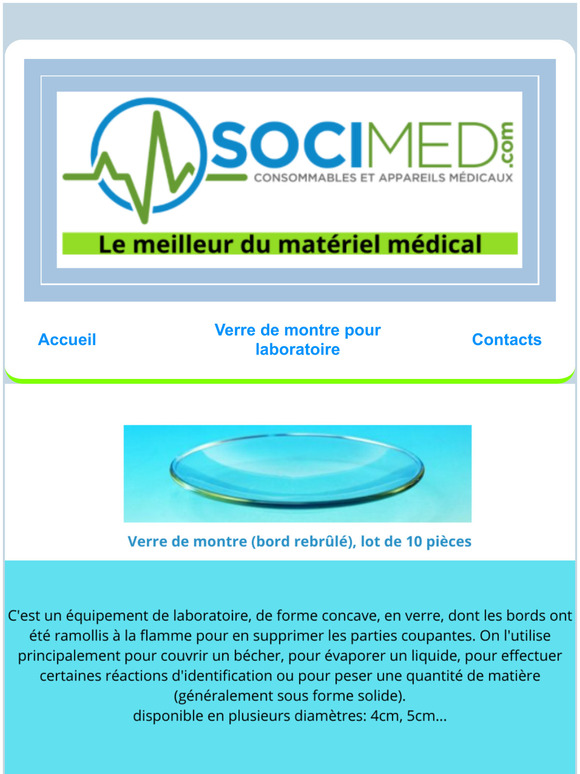 Dcouvrez des verres de montre utiles pour votre laboratoire!