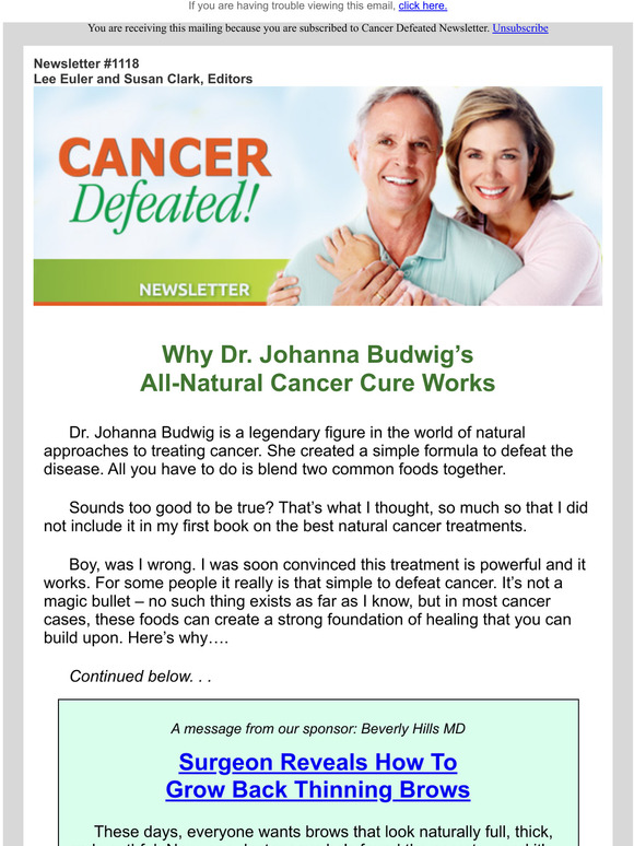 Cancer Defeated! How Rich And Poor Alike Get Well In Foreign Clinics: All-natural cancer cure with 90% success rate | Milled