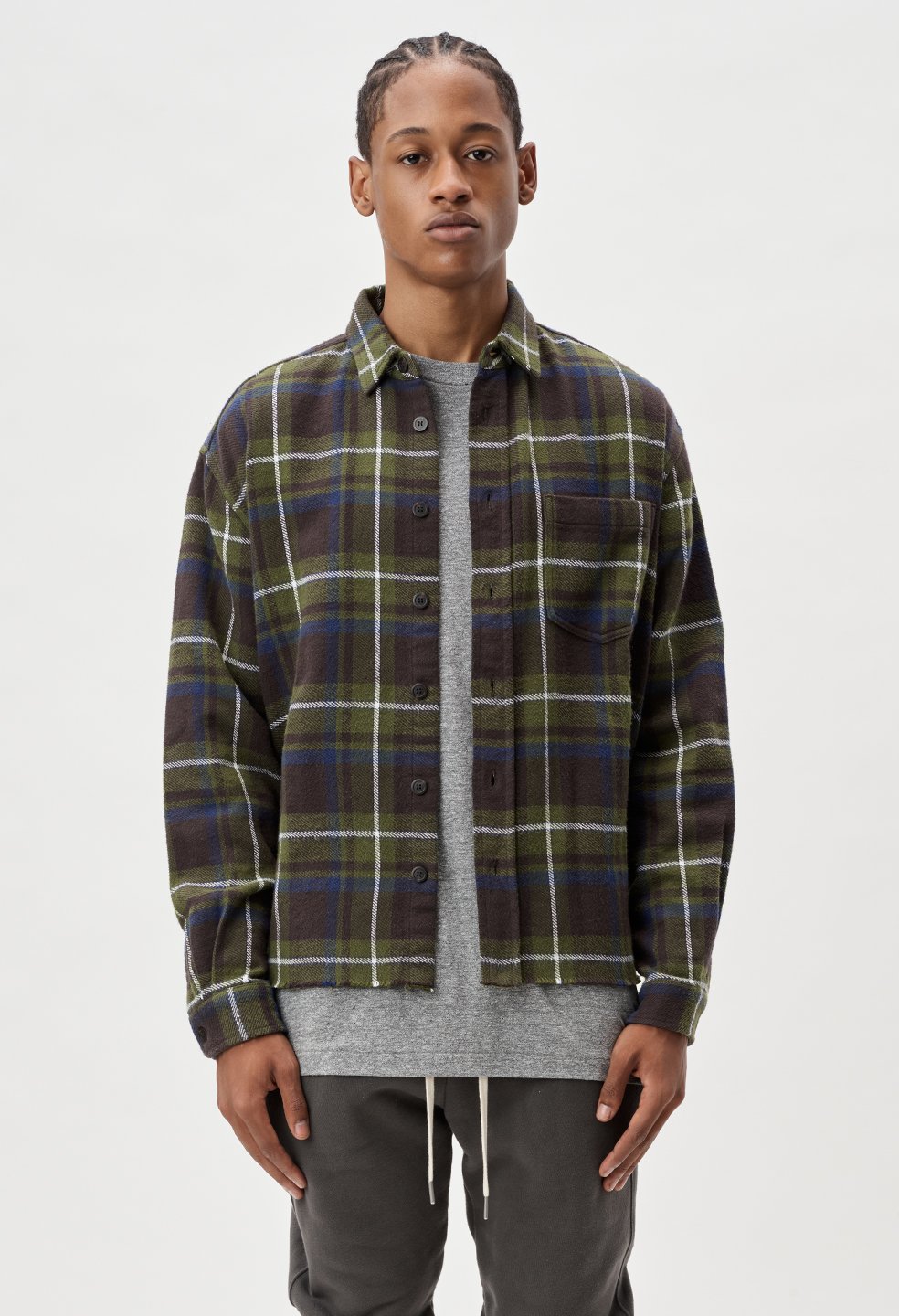 Solid Hemi Oversized Shirt / Olive