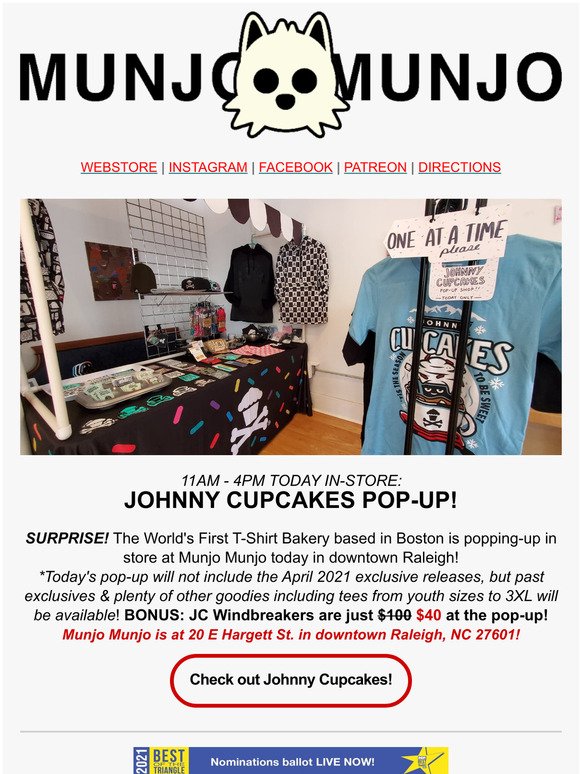 Johnny Cupcakes Pop Up Today!