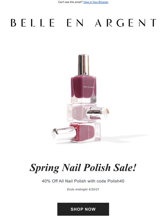 Spring Nail Polish Sale! Take 40% Off