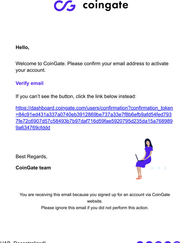 Coingate Confirm Your Email Milled