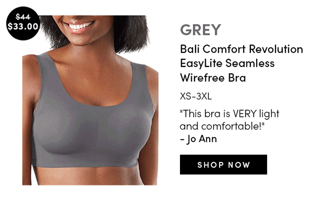 Bali® Comfort Revolution® EasyLite Seamless Wirefree Bra