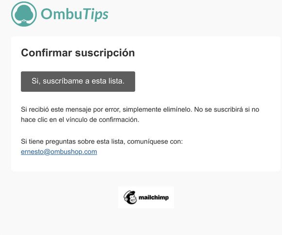 OmbuTips: Confirmar suscripcin