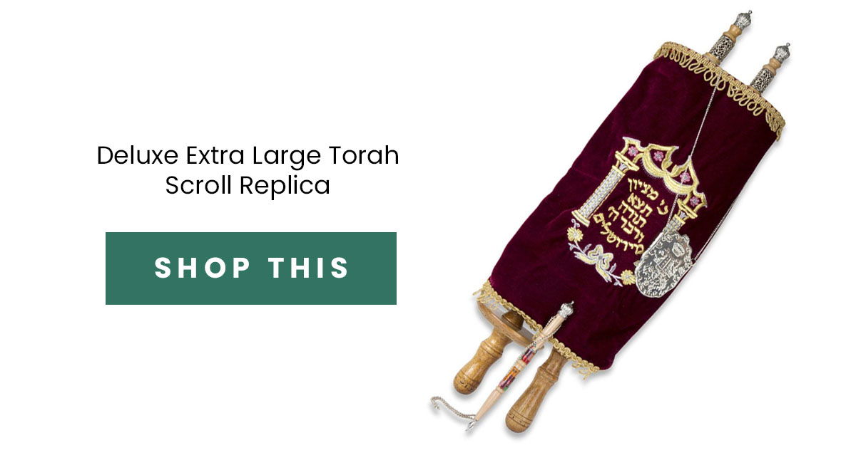 Deluxe Torah Scroll Replica - Large, Judaica