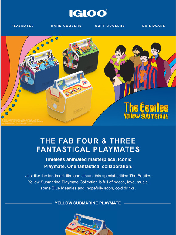 Igloo Coolers All aboard! The Beatles Yellow Submarine Playmate