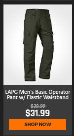 LAPG Men's Basic Operator Pant w/ Elastic Waistband