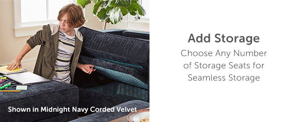 Add Storage | Choose Any Number of Storage Seats for Seamless Storage