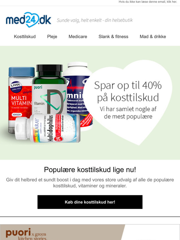 Populre kosttilskud lige nu | Op til -40%