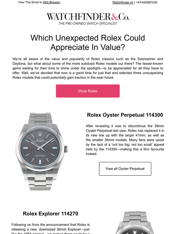 rolex oyster perpetual watchfinder