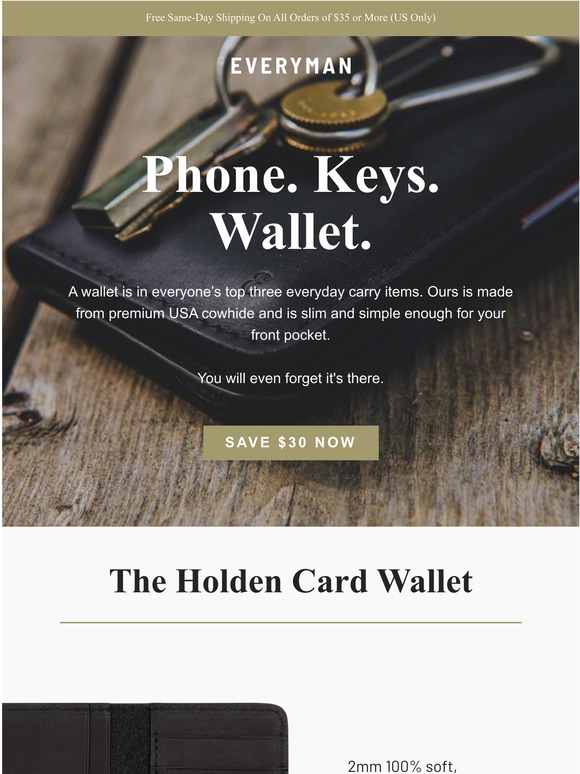 New Holden Card Wallets – Everyman