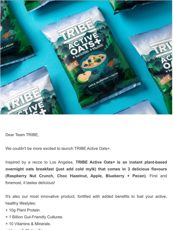 Tribe Meet... TRIBE Active Oats+ Milled