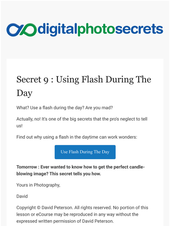 [Photo Secrets] -your Digital Photography Secret #9