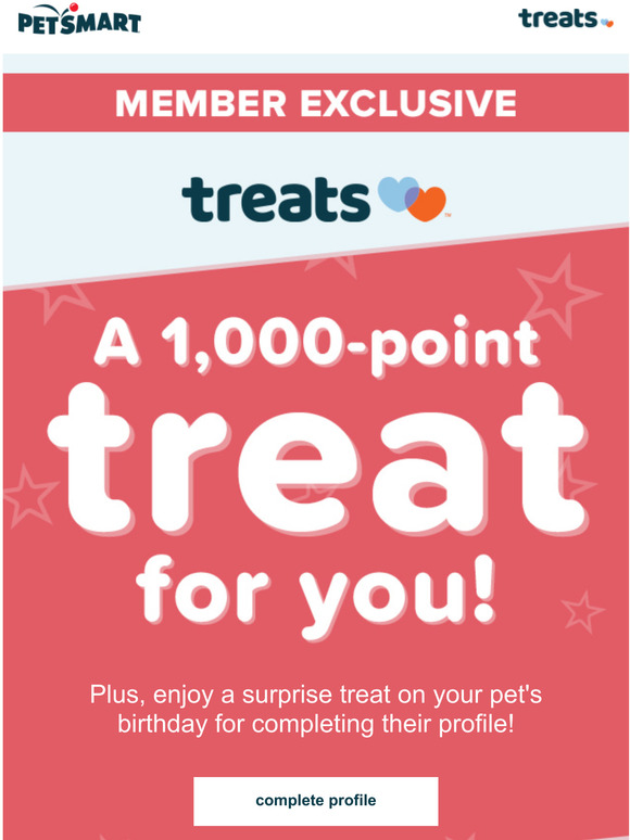 Treats points outlet petsmart