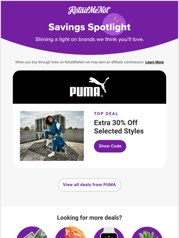 Puma retailmenot Clearance