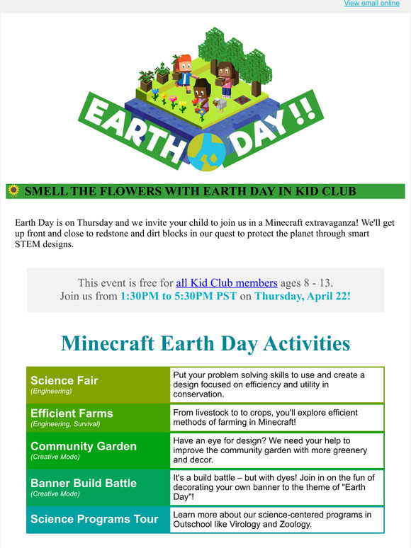 Celebrate Earth Day with Minecraft