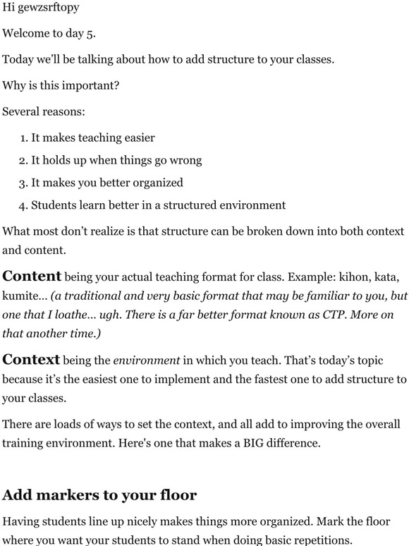 Tip #5 - How to add structure