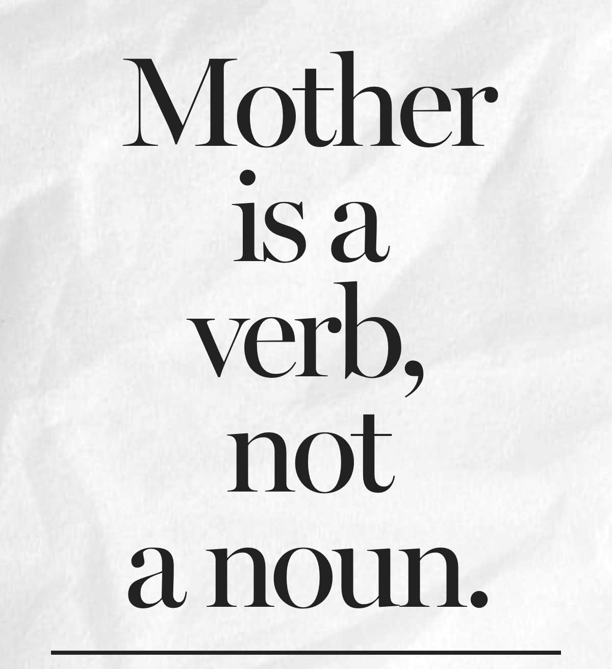 Indigo Books & Music Mother Is A Verb, Not A Noun Milled