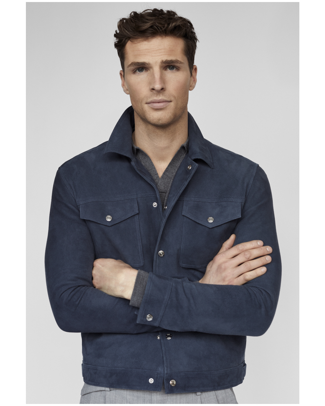 Reiss jagger suede trucker hot sale jacket