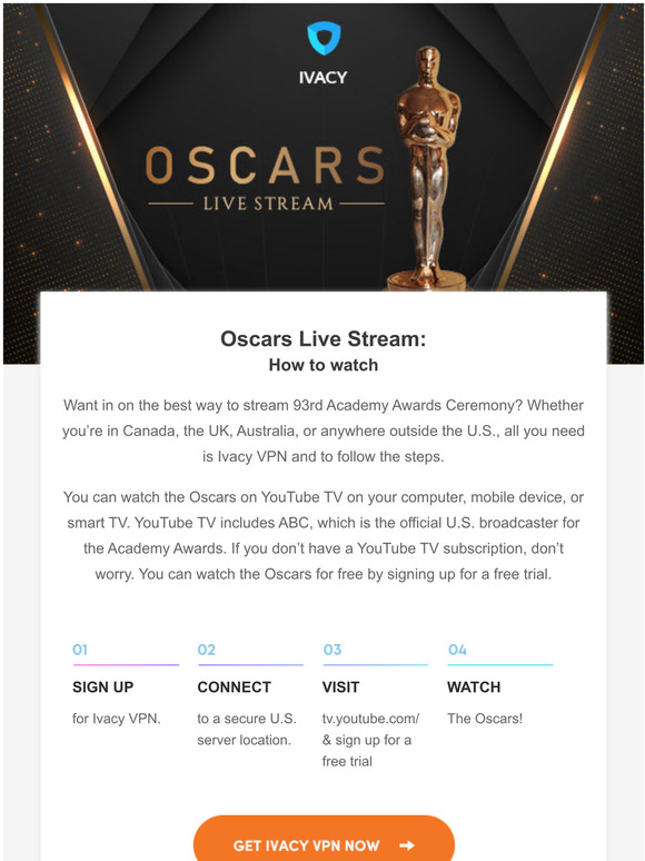 Watch Oscars from ANYWHERE: solution inside