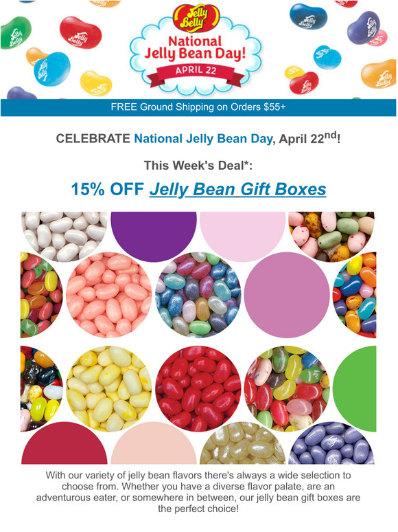 Jelly Belly 15 OFF Jelly Bean Gift Boxes! Milled