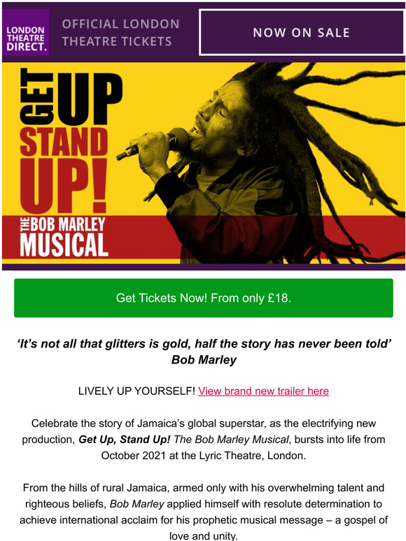 Londontheatredirect Com Lively Up Yourself Get Up Stand Up Opens October Milled