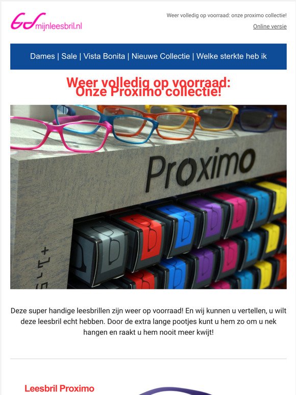 Zonder twijfel Stad bloem Detecteren Mijnleesbril.nl: Alle nieuwe proximo's zijn binnen! | Milled