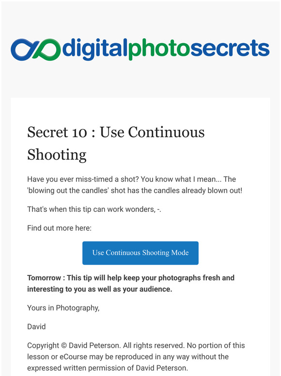 [Photo Secrets] -your Digital Photography Secret #10