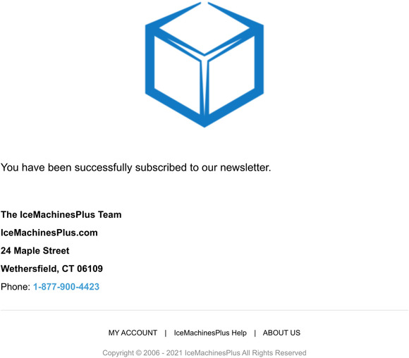 Newsletter subscription success