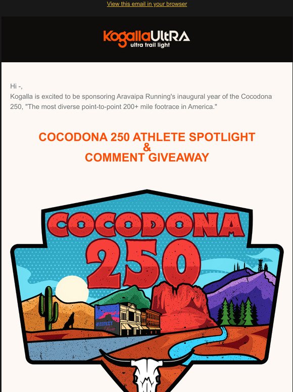 Cocodona 250 & Giveaway!!!