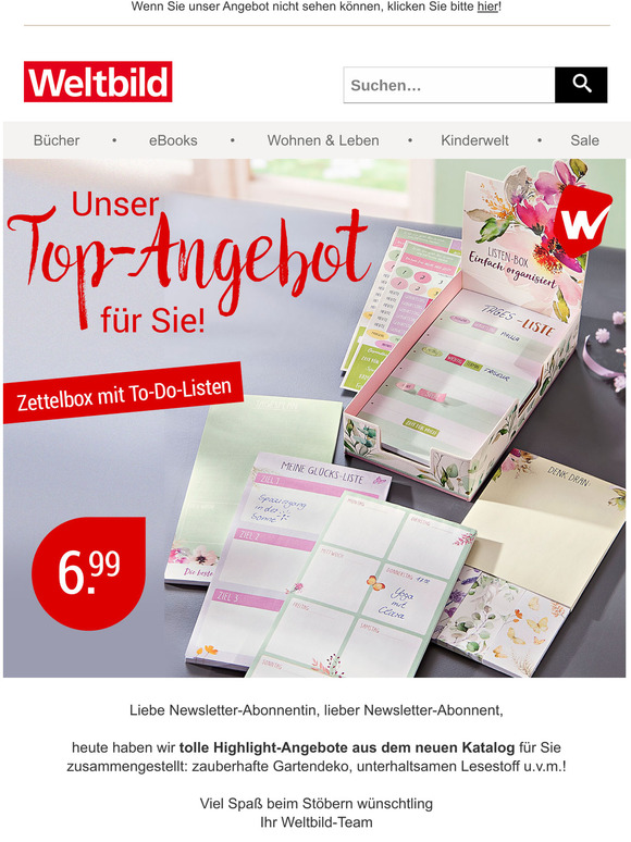 Weltbild: Entdecken Sie jetzt die Highlights aus dem neuen Katalog