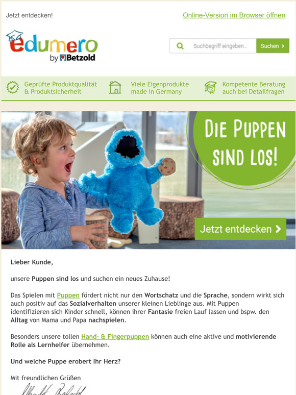Spielspa in der Puppenecke