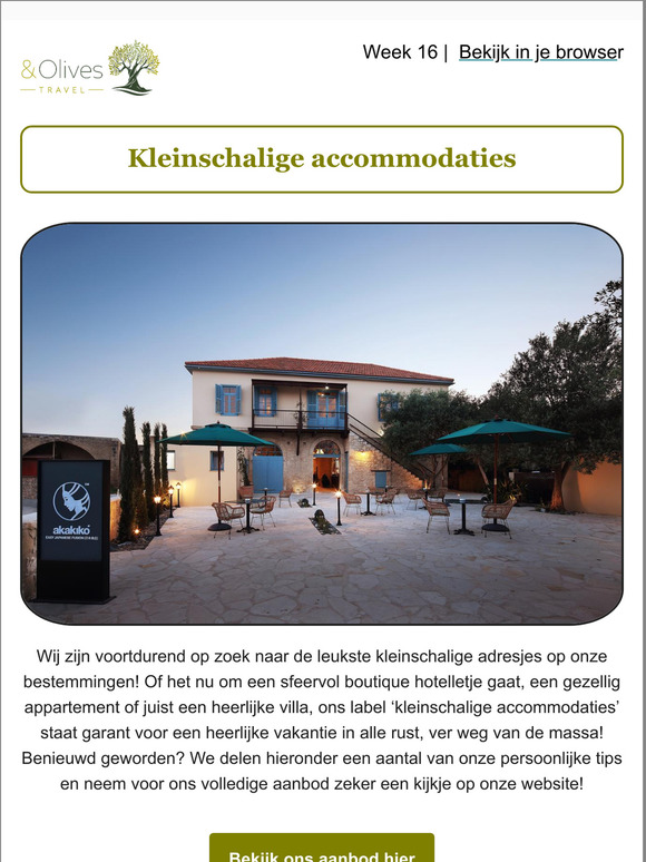 Kleinschalige accommodaties!