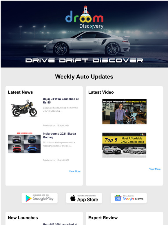Droom - Catch all the latest news from the world of Automobile