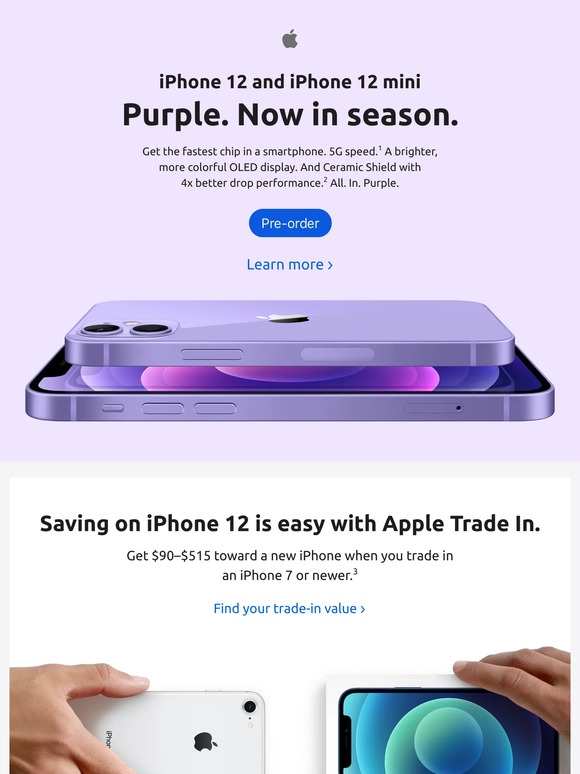 Pre Order Iphone From Apple Or Verizon Apple: The purple iPhone 12. Pre-order now. | Milled