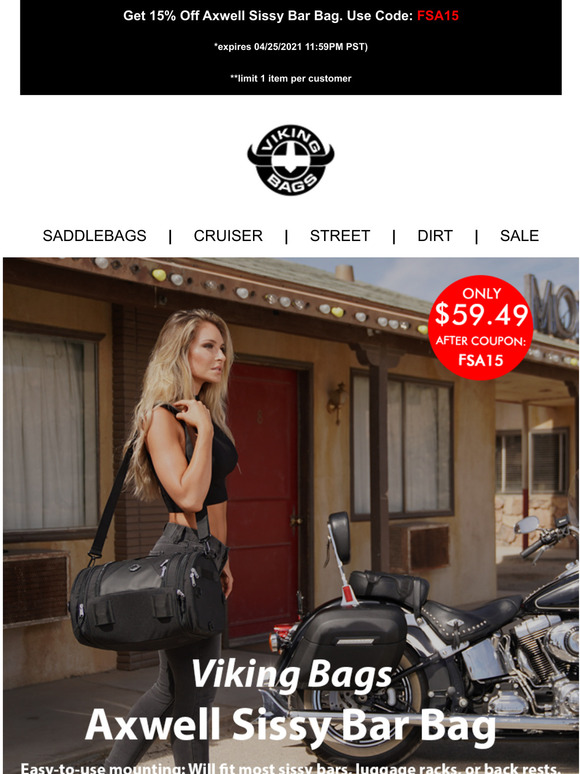 viking bags sissy bar bag
