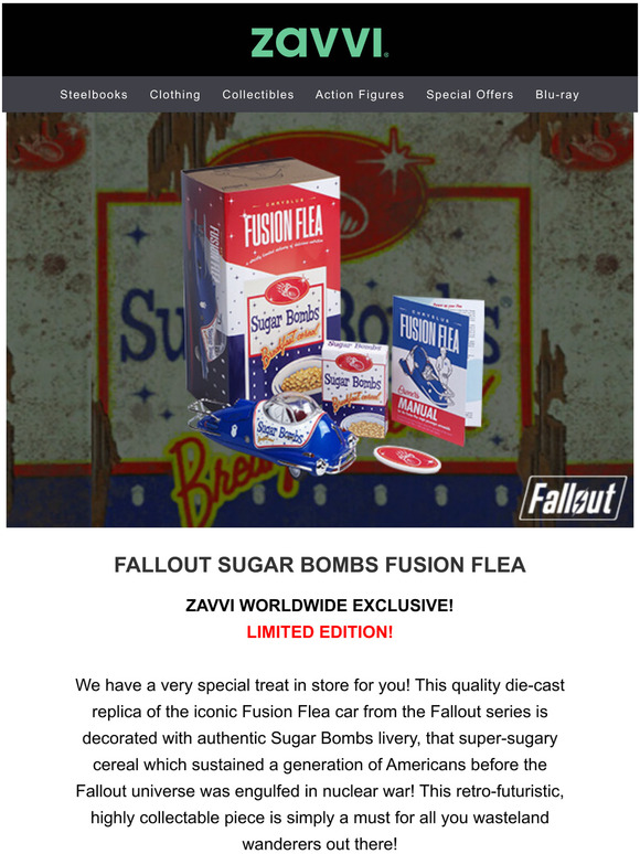 Zavvi Brand new! Fallout Sugar Bombs Fusion Flea Replica + Loads more