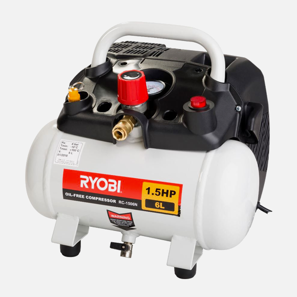 RYOBI Portable Oil-Less 6 Litre Compressor