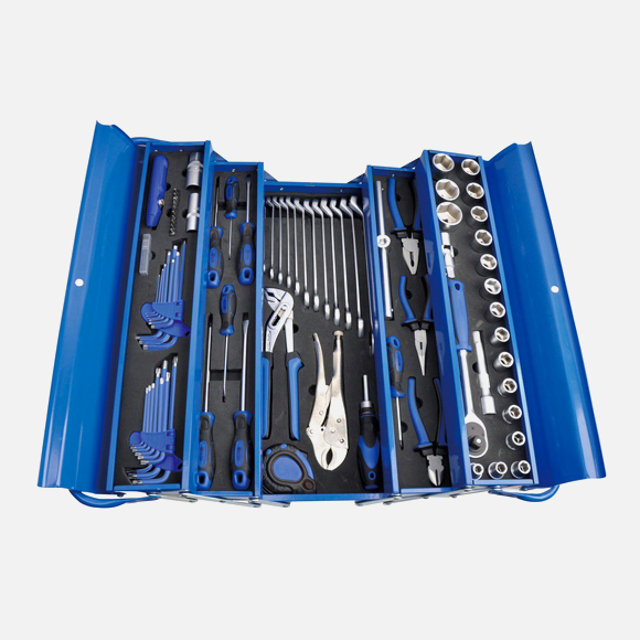 Trade Professional 85-Piece Toolkit 5 Tray Metal Cantilever Box