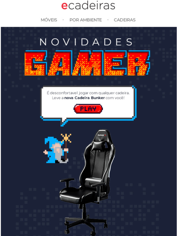  As melhores novidades em cadeiras gamer esto aqui!