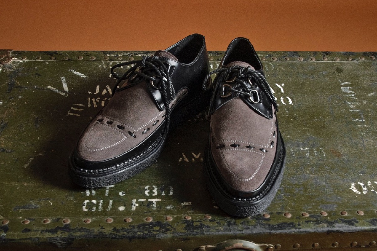 Hawkins - Black and Grey Leather Creepers