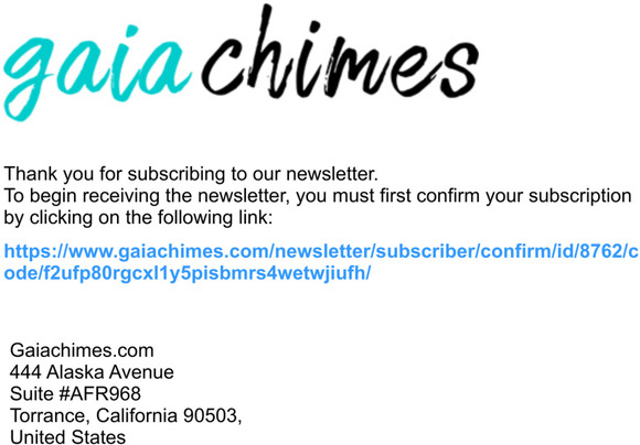 Newsletter subscription confirmation