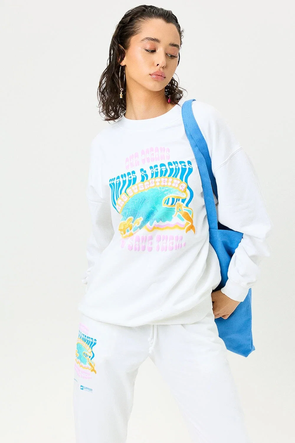 Image of Bennie Crewneck Sweatshirt - White