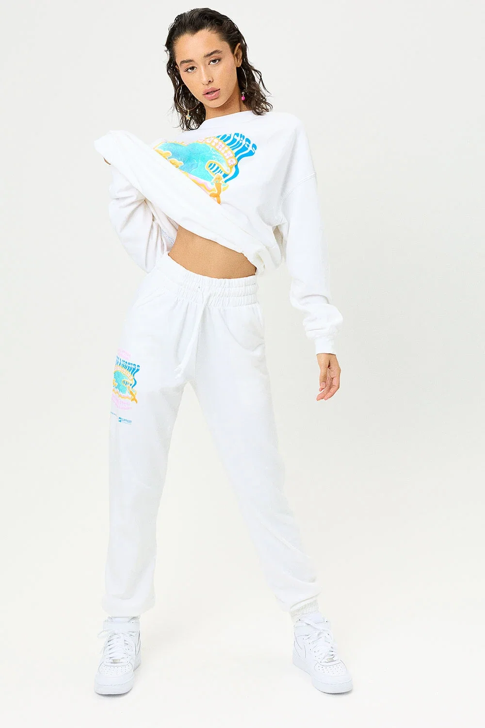 Image of Frank High Waist Sweatpants - White
