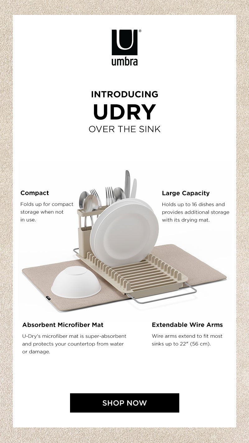 Udry Over-the-Sink Dish Rack w/ Drying Mat