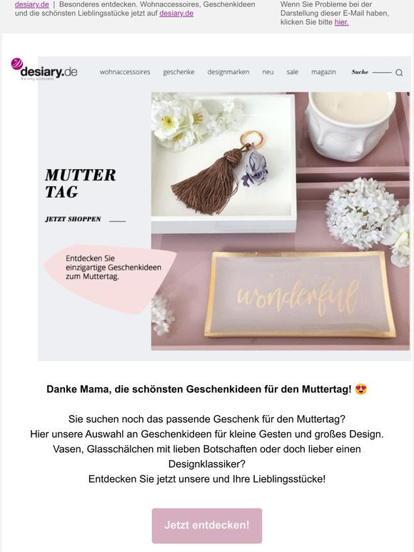 09.05 Bald ist Muttertag - sichern Sie sich jetzt das passende Geschenk 