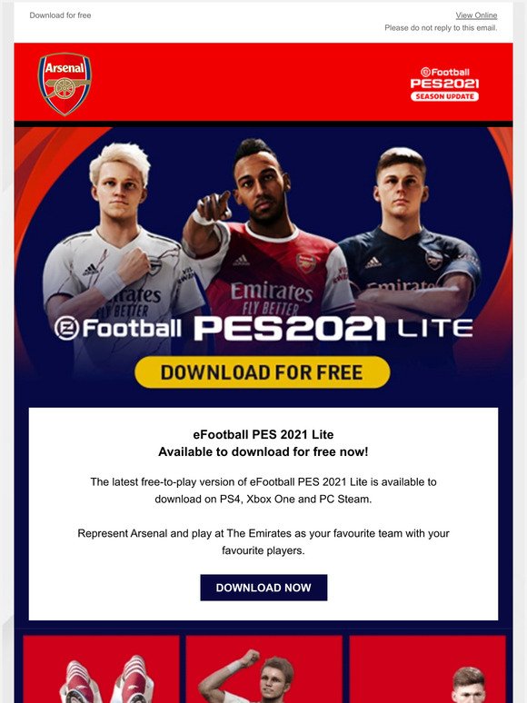 The free-to-play version of the eFootball PES 2021 SEASON UPDATE is  available now